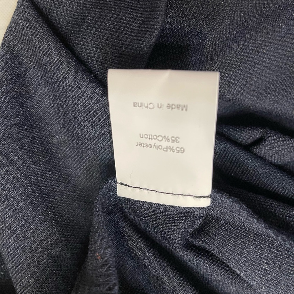 NWOT!  Polo-Style Men’s Navy Shirt with Orange Accents. Size Large.  Never worn! - Picture 5 of 7